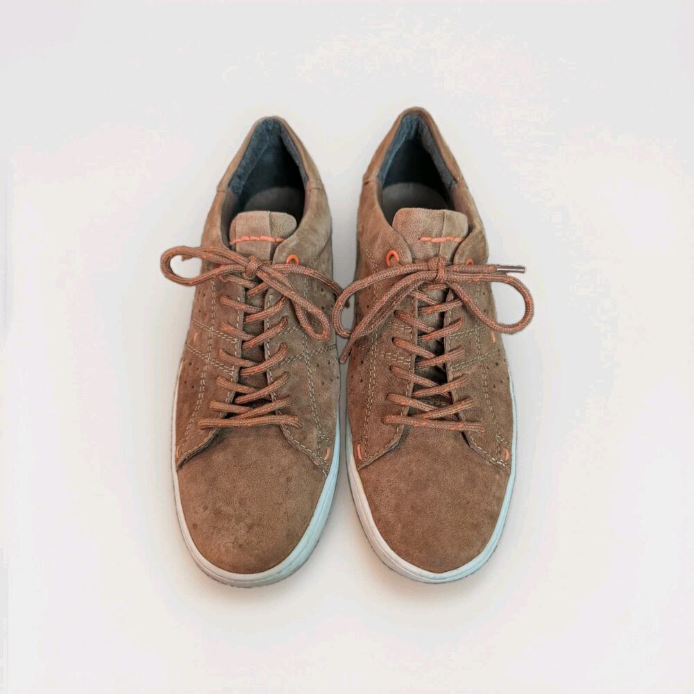 Roan by Bed Stu Mens 9.5 Henson Brown Suede Lace Up Casual Sneaker Shoes